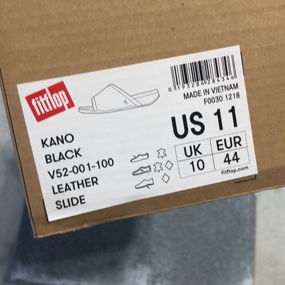 Fitflop Black Leather Slides - Picture 5 of 5